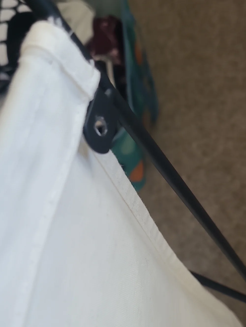 Vintage IKEA Canvas Hanging Storage Organizer in White